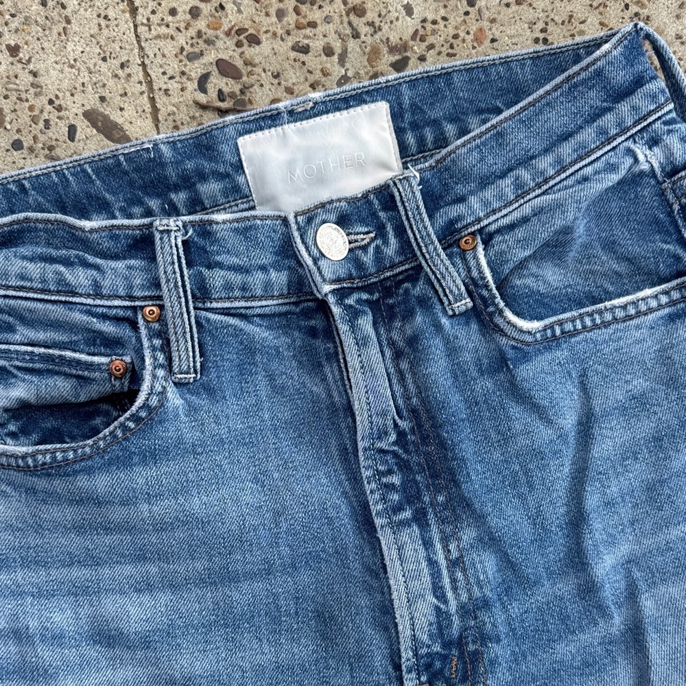 MOTHER High-Rise Women's Jeans — Light Blue Denim